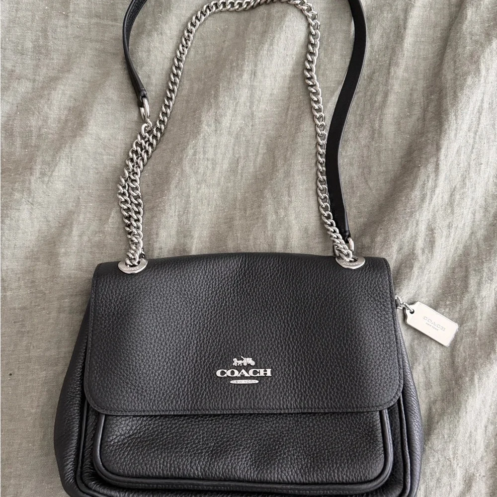 Coach Klare Black Pebbled Leather Crossbody Bag - Picture 1 of 8